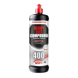 Botella de pulimento Menzerna Heavy Cut 400 de 1 litro para corrección de pintura automotriz en un paso.