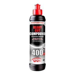 Botella de pulimento Menzerna Heavy Cut 400 de 250 ml para corrección de pintura en un paso.